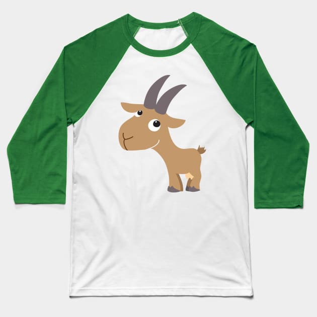 Cute Little Goat Baseball T-Shirt by katelein